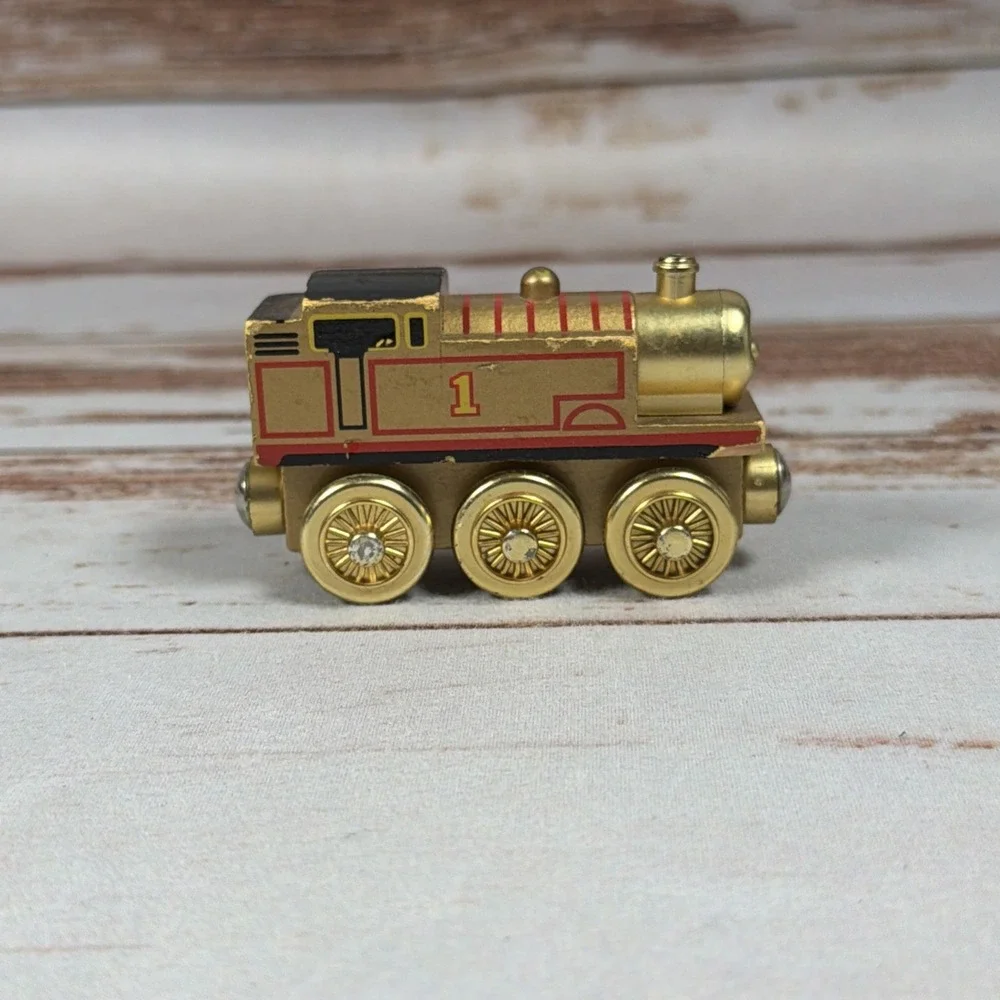 Thomas the Tank Engine Gold 60 Year Anniversary Limited Edition Wooden Train
